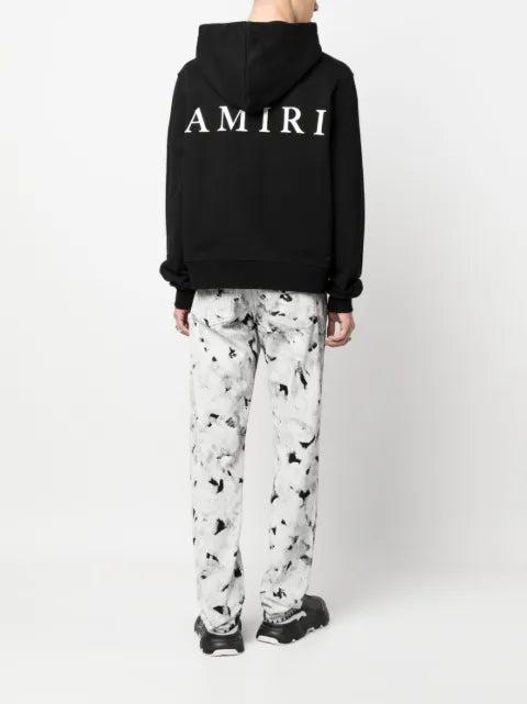 AMIRI logo-print zip-up hoodie