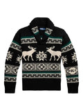Polo Ralph Lauren shawl collar patterned knitwear