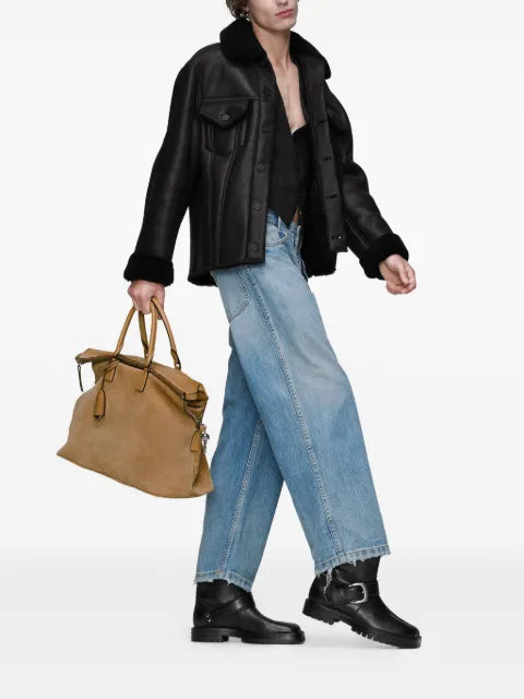 Maison Margiela waxed shearling jacket