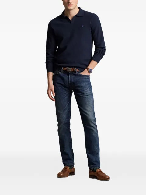 Polo Ralph Lauren Pony- embroidered polo-collar sweater