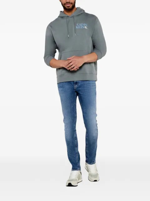 Calvin Klein Jeans logo-print drawstring hoodie