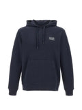 Ea7 Emporio Armani logo-patch ribbed hoodie