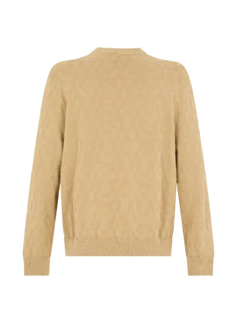 BOSS logo-jacquard crew-neck sweater