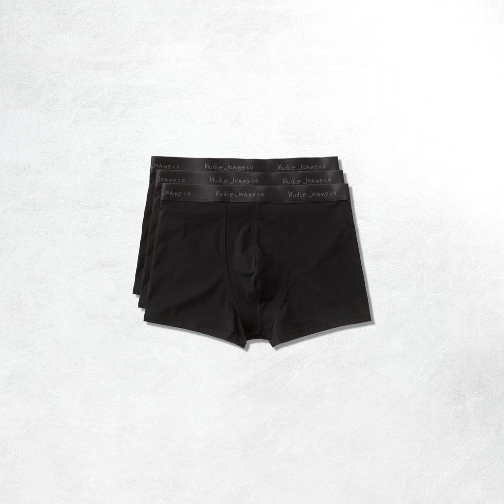 Nudie Jeans Boxer Briefs 3-Pack: Black