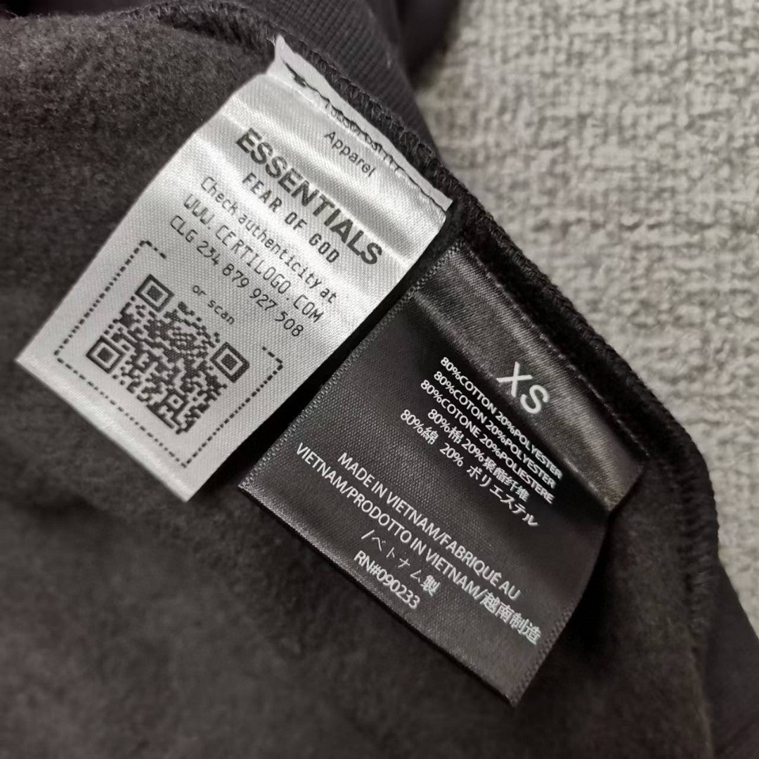 Fear of God Essentials Silicone Letter Graphic Pullover Hoodie