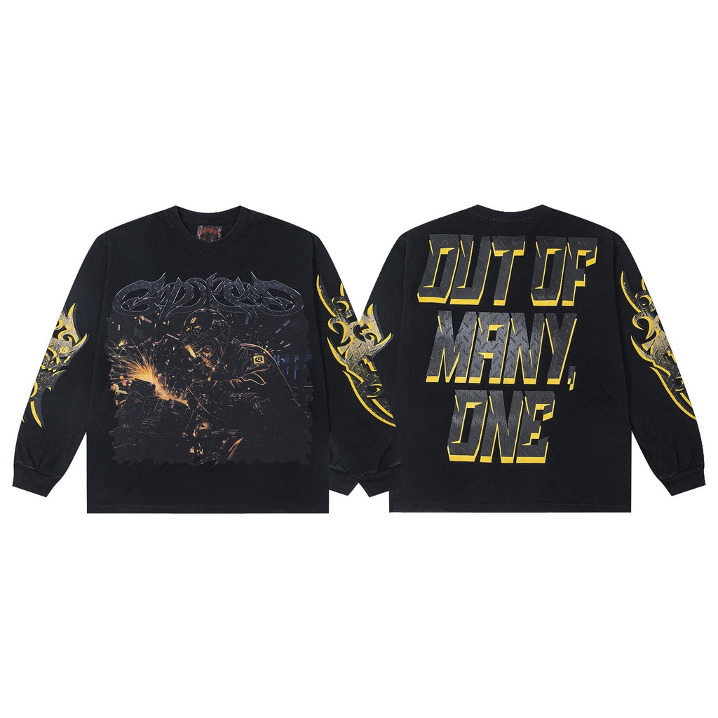 Godspeed White Graphic Long-Sleeve T-Shirt