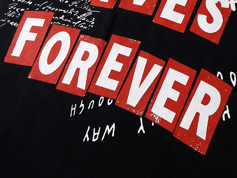 MIXED EMOTION Washed Black Graphic Ringer T-Shirt