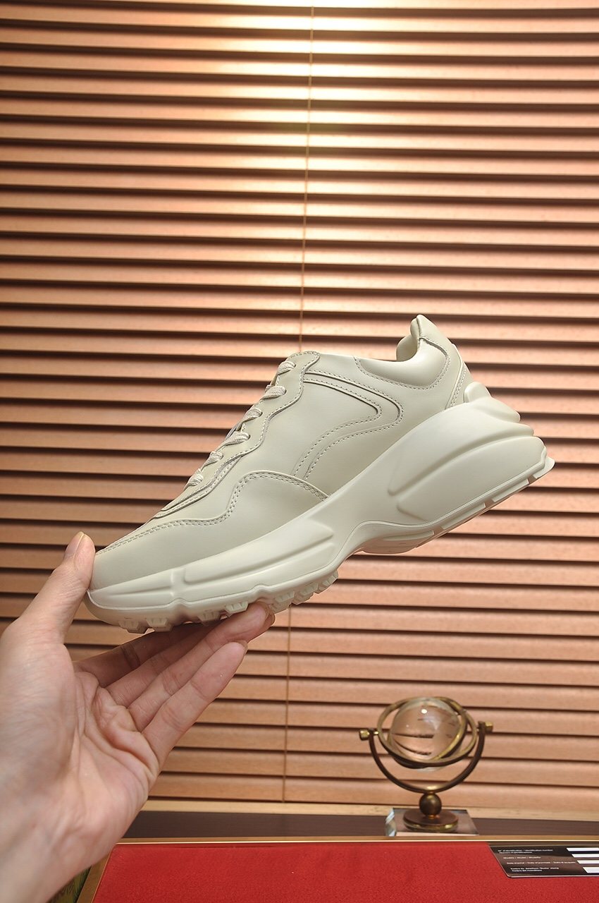 Gucci Cream Graphic Sneakers