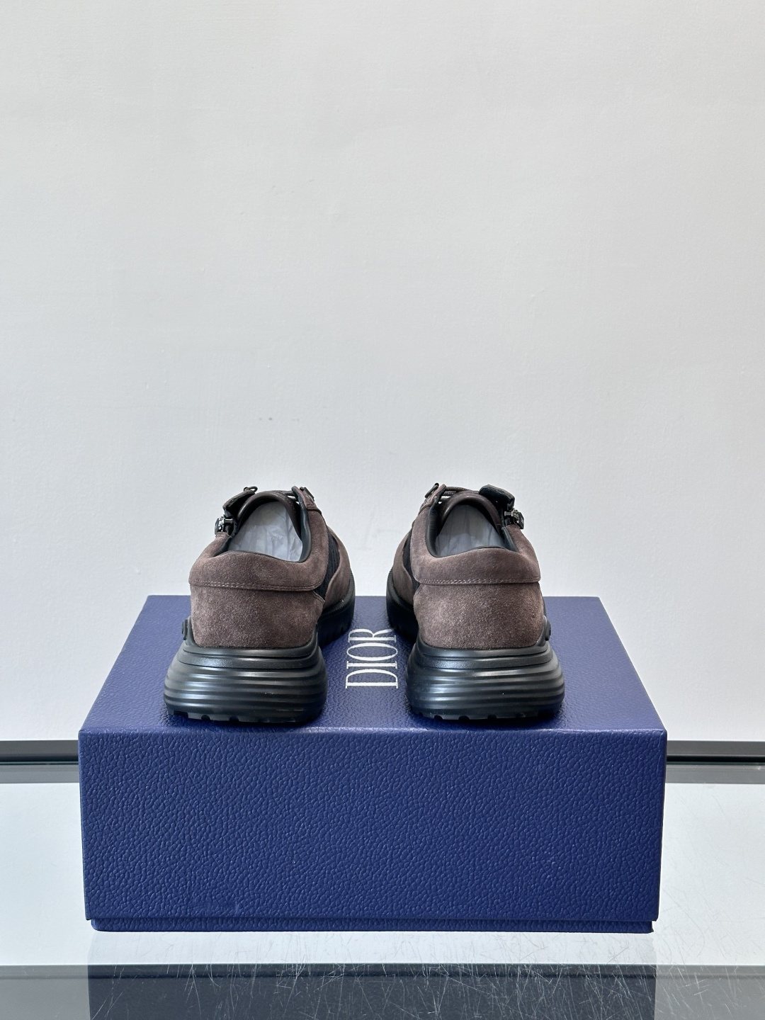Dior Taupe Lace-Up Derby Shoes