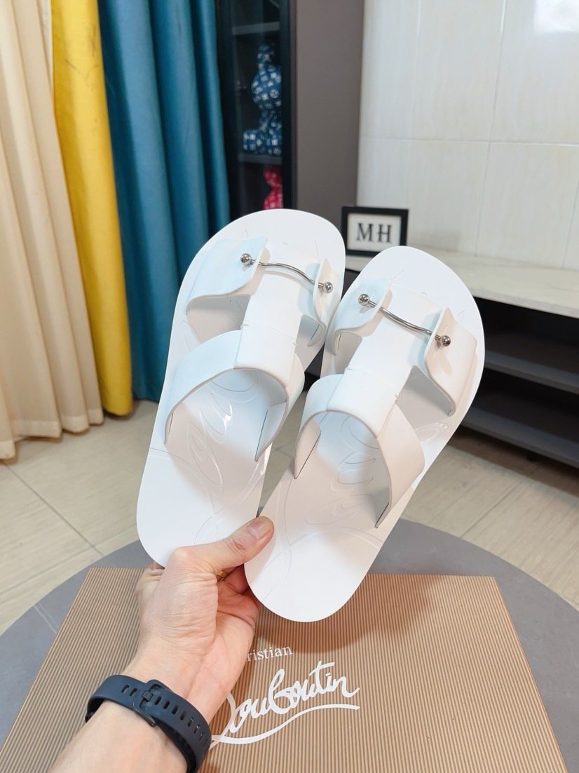 Christian Louboutin Studded Slip-On Sandals