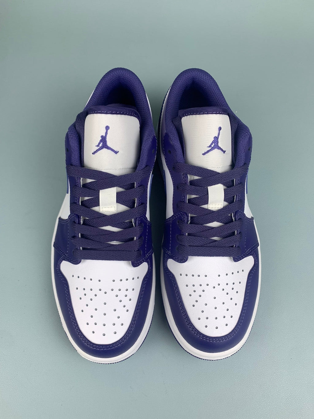 Air Jordan 1 Low White/Purple 553558-515 Unisex Sneakers
